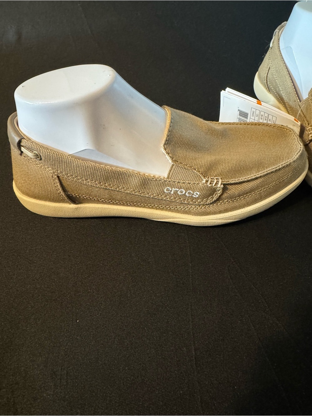 CROCS Men's Beige Canvas Slip-On Loafer